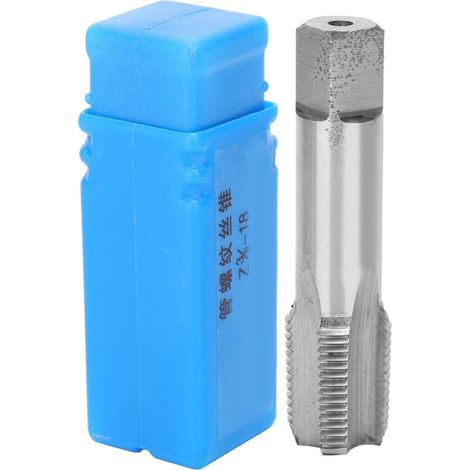 Taraud à Filetage Métrique 3/8pouces, Taraud 3/8, Tige 1cm/0.4'', Taraud à 18 dents en Acier Rapide(HSS), pour Acier Inoxydable en Acier Allié de Fonte, Système US (1/5)