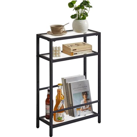 Narrow Side Table, Glass End of Sofa, Black TMZ002B (1/5)