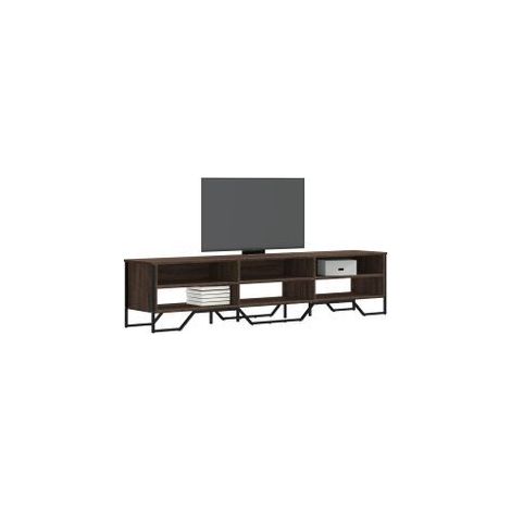 Meuble TV chêne marron 180x34x41 bois d'ingénierie (1/5)