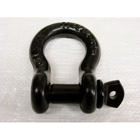 3.25 Ton 5/8" x 3/4" Black Bow Shackle With Screw Pin - Towing Theatre 4x4 Lifting Tested 3250KG (1/2)