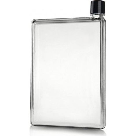 Gourde plate A5 (420 ml) – Bouteille réutilisable et étanche – Fine et légère (format livre – pour voyage, fitness, cyclisme) – Plastique sans BPA – Cadeau idéal (1/4)