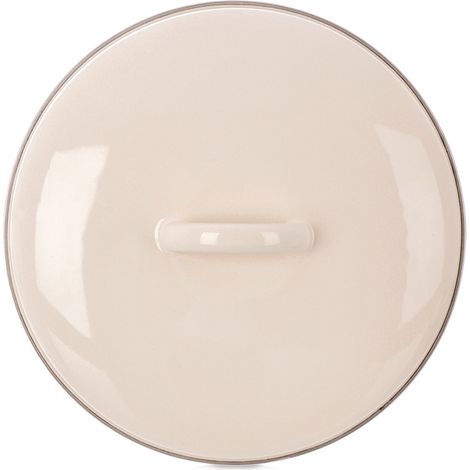 Coperchio smaltato color crema per vaso da 22 cm (1/5)