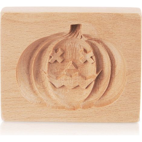 Cortador de galletas de calabaza de madera para Halloween, 10x8 cm (1/5)