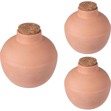 Juego de ollas de riego, 800 ml, paquete de 3, recipientes de arcilla (1/5)