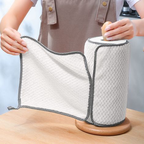 Chiffon Nettoyage Cuisine - 100 % Coton Naturel - 30 x 30 cm - Pour Vaisselle Nettoyage Huile Surface - Lot de 20 (1/5)