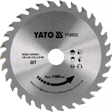 YATO YT-60652 - TCT sega circolare per legno 200  30 mm 40t