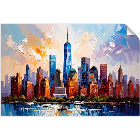 Poster autocollant New York Manhattan 100x70 (1/3)