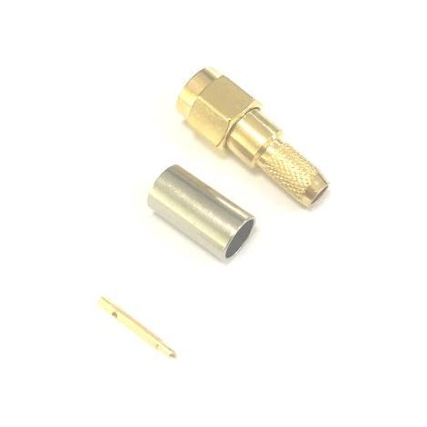 Connecteur coaxial RS PRO Mâle Droit 50O Montage sur câble ( Prix pour 1 ) (1/3)