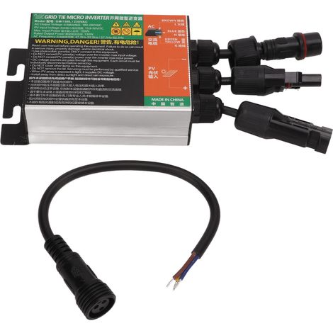 Onduleur solaire réseau 150W 230V entrée DC 10.8V à 30V vers sortie AC 180V à 280V micro-onduleur extérieur (1/5)