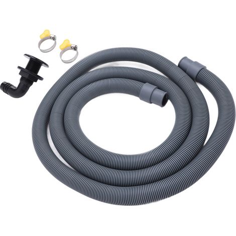 Kit d'installation pour pompe de cale 750 GPH, tuyau de 2 m (6,56 pi) de long et de diamètre 0,75 po, résistant à la haute pression, avec clapet anti-retour et raccord à 90° (blanc). (1/5)
