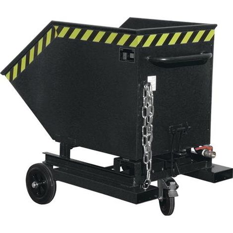 Bauer Späne-Kastenwagen SKW-ET 400, lackiert, Schwarzgrau (1/2)
