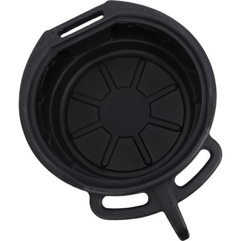 Vaschetta di raccolta olio da 10 litri, grande capacità, in plastica nera, a prova di schizzi, antigoccia, per auto, camion e moto.