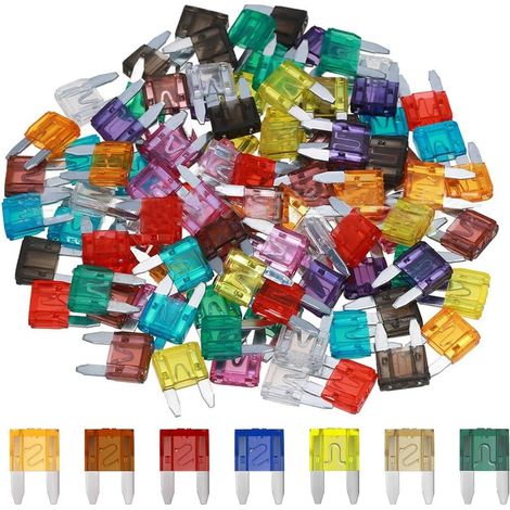 90 Fusibles Mini Voiture Moto Auto 5A 7.5A 10A 15A 20A 25A 30A 35A 40A (1/5)