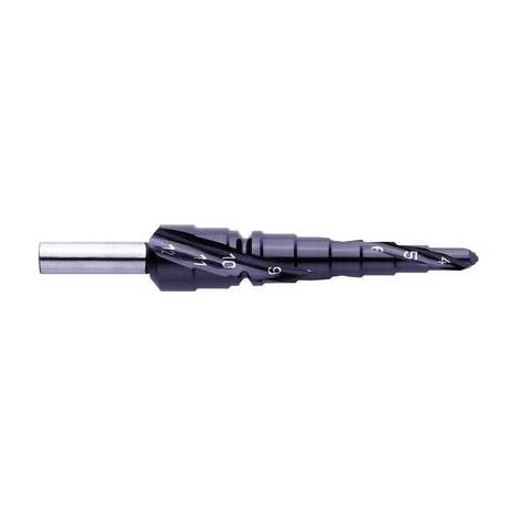 Exact 796 / 07021 HSS Punta a gradini Lunghezza totale 80 mm TiAIN Alberino a 3 facce 1 pz. (1/2)