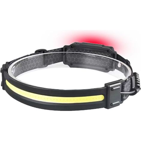 LAMPE FRONTALE LED COB FEUX ARRIERES 300LM 6000K SUR BATTERIE (1/3)