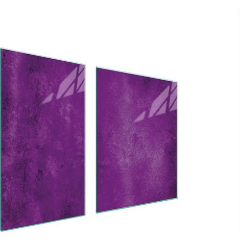 Assiette en verre et planche à découper 100x52 violettes (1/5)