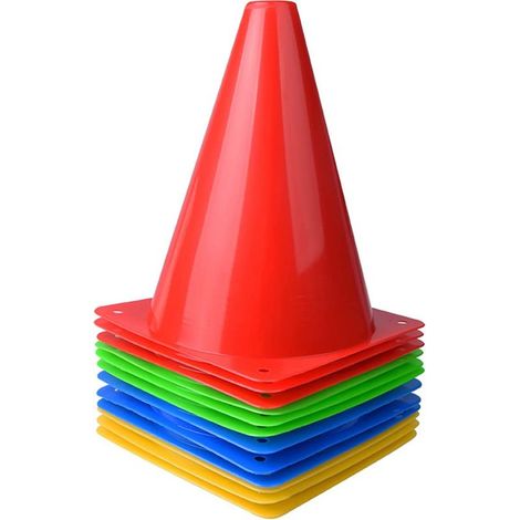 12 cônes de marquage pour le football, cônes pour enfants, pylônes, cônes d'entraînement multifonctionnels (1/3)