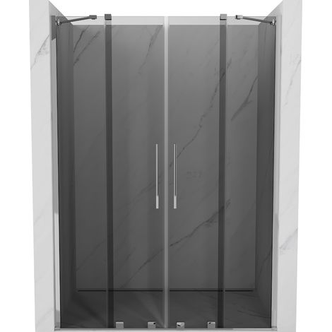 Mexen Velar Duo porta doccia scorrevole 150 cm, grafite, cromo - 871-150-000-42-01 (1/5)