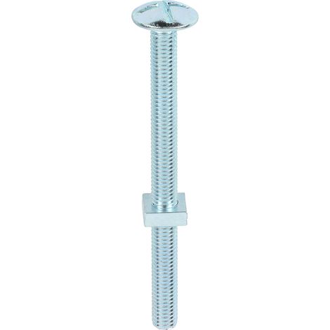 TIMCO Roofing Bolts & Square Nuts Silver - M8 x 100