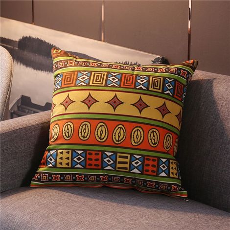Lot de 2 housses de coussin décoratives pour canapé, extérieur et jardin, 45 x 45 cm, Style 5. (1/4)