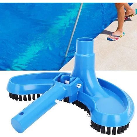 Brosse à tête d'aspiration pour piscine, outil de nettoyage Flexible demi-lune avec tête d'aspiration incurvée (1/5)