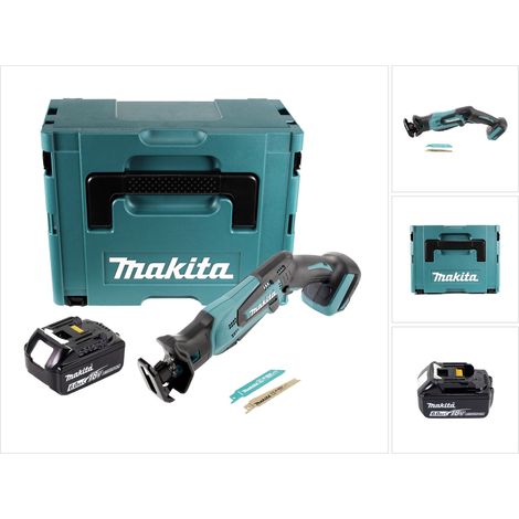 Makita – Scie sabre sans fil 18V – 1x batterie 6.0Ah – Capacité de coupe 50mm – Moteur puissant pour bois dur – Coffret Makpac inclus