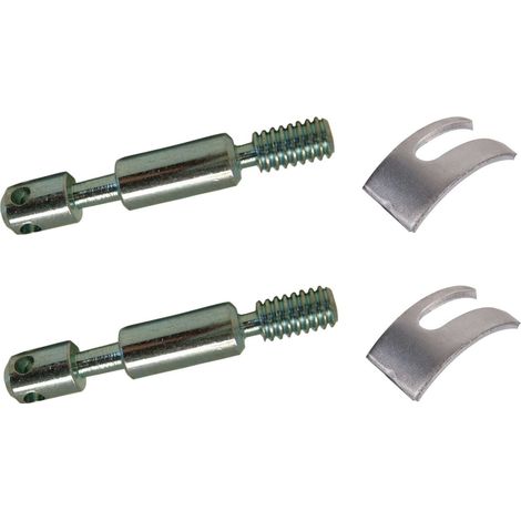 Cyclingcolors – Lot de 2 goujons d'assemblage 8mm x 75mm – 4 trous pour lit meuble – 2 étriers ferrure 38mm acier – Filetage direct (1/5)