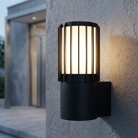 Applique murale d'extérieur, lampe d'extérieur, design en treillis, anthracite, aluminium, H 20 cm (1/5)