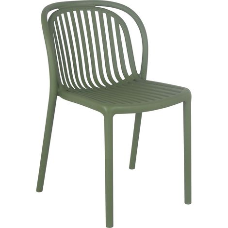 Chaise de terrasse vert olive (1/4)