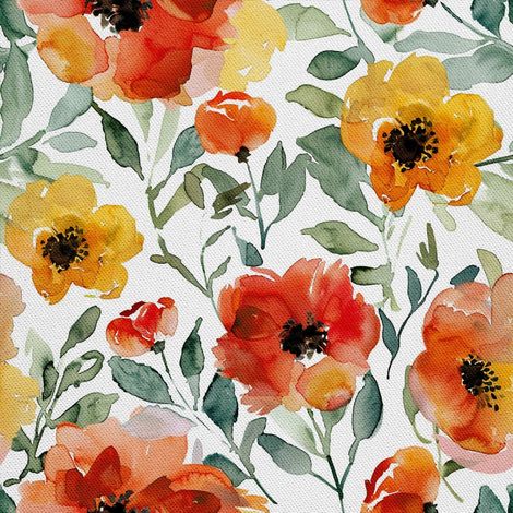 Dekorativer Outdoor-Stoff Oxford - Motiv Blumen I DX5437 (1/5)
