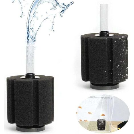 2-teiliger Netzfilter, Schwammfilter, Aquarium-Luftfilter, biochemischer Schwammfilter für Aquarien, Fischbecken