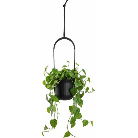 AERA HANG Hängepflanzgefäß, Recycling, schwarz, 17,9 cm