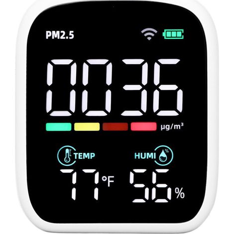 PM2.5 Air Quality Detector, Temperature and Humidity Monitor, for Home (1/4)