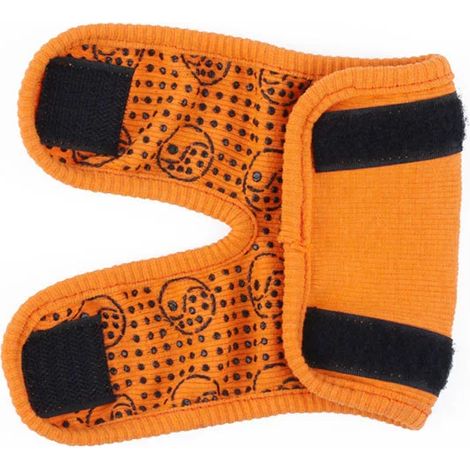 2 pcs Attelle de Jambes pour Chiens Récupération sangle support Coude Protecteur Jambières Genouillères Chirurgie Blessures Garde Postopératoire Arthrite pour chiens animaux de compagnie(L-Orange) (1/4)