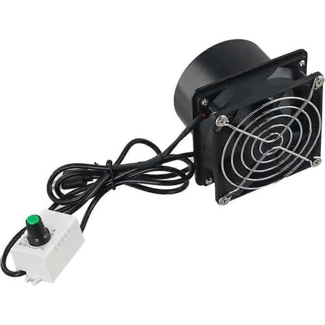 Ventilateur extracteur de fumée USB à vitesse réglable, noir (1/5)