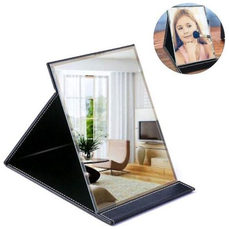 Miroir de maquillage pliable portable avec support pour table de maquillage, prix de gros avantageux. Miroir de maquillage portable à prix de gros bas. (1/5)