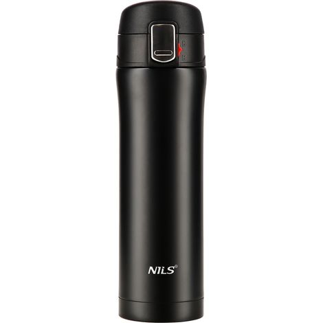 Schwarzer Thermobecher, 10 oz, isoliert