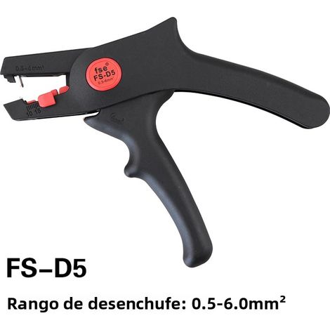 (Rouge 1) Pince à dénuder multifonctionnelle et réglable, coupe automatique, coupe-câbles en acier inoxydable (1/5)