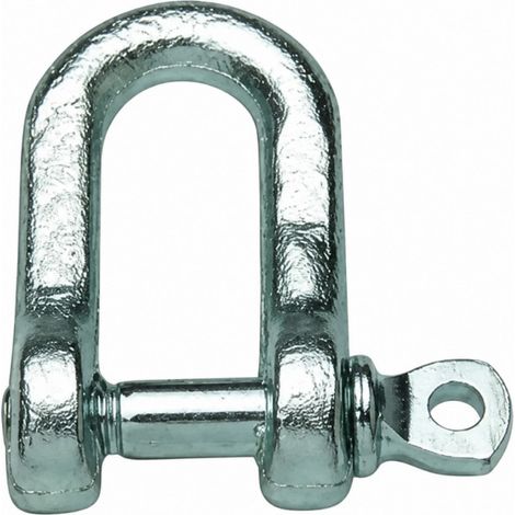 Gerader Schäkel mit Augenhaken aus verzinktem Stahl, ø 11mm L. 26.5mm, 1 Stück.