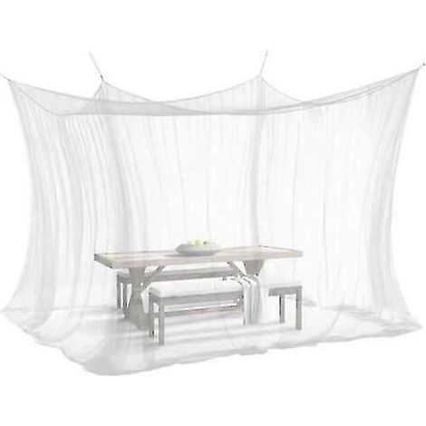Moustiquaire XXL 300 x 300 x 250 cm - Maille 220 - Intérieur/Extérieur - Pour tente, caravane, camping - Blanche (1/3)