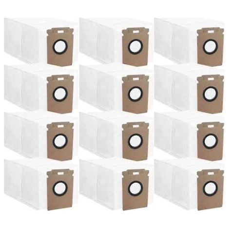Lot de 12 sacs à poussière compatibles avec l'aspirateur robot Roborock H60 HUB ULTRA. (1/5)