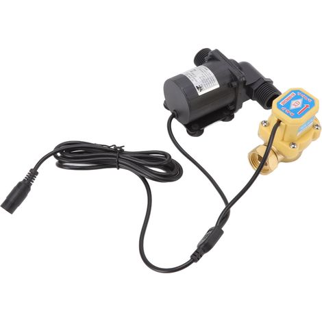 Pompe de surpression silencieuse sans balais CC pour chauffe-eau solaire avec détecteur de débit, 6-24 V, filetage mâle G1/2 (1/5)