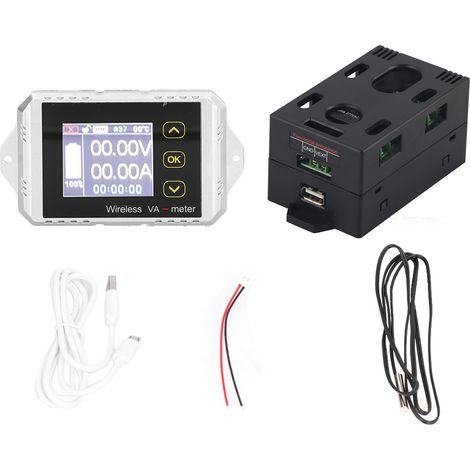 Compteur de Coulomb à Écran Couleur VAT‑1300, Testeur de Capacité de Batterie, Mesureur de Tension et Courant DC (1/5)