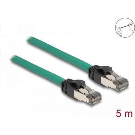 Delock Cable RJ45 CAT.5e PROFINET SF/UTP 5 m Verde - POLIURETANO