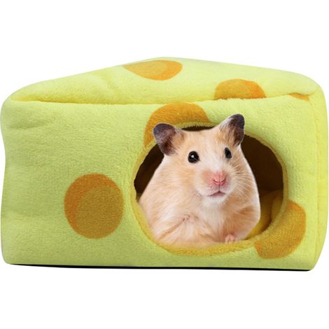 Nid douillet en forme de fromage pour hamster, idéal pour dormir en hiver. Accessoires pour animaux de compagnie. (1/5)