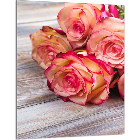 Schneidebrett aus Glas 40x52 Rose (1/5)