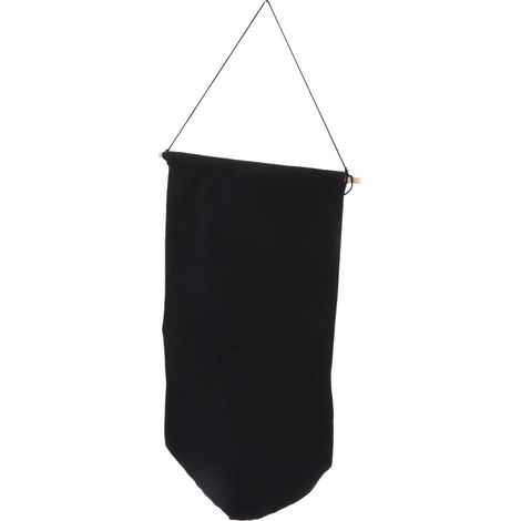 Wand-Display-Flagge, leer, dekorativ, groß, zur Aufbewahrung von Stecknadeln und Etiketten geeignet, Größe L, Schwarz (1/5)