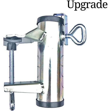 Eosnow Flexibler Hochleistungs -Parasolhalter Edelstahlstand Fixierter Clip für Gartenbalkon Regenschirm