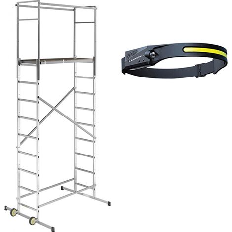 Echafaudage domestique: Hauteur de travail max 4.5m + Lampe frontale - 9475-901-LAMPE