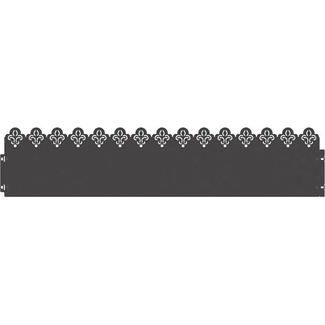 Bordures de pelouse 30 pcs Noir 103 x 0,05 x 22 cm Acier CFW402963 (1/5)